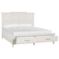 Nicolette Home Willowbrook King Storage Bed with Two Nightstands in Egg Shell White, , large