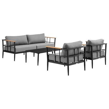 Blue River Shari 4-Piece Patio Conversation Set in Black, , large