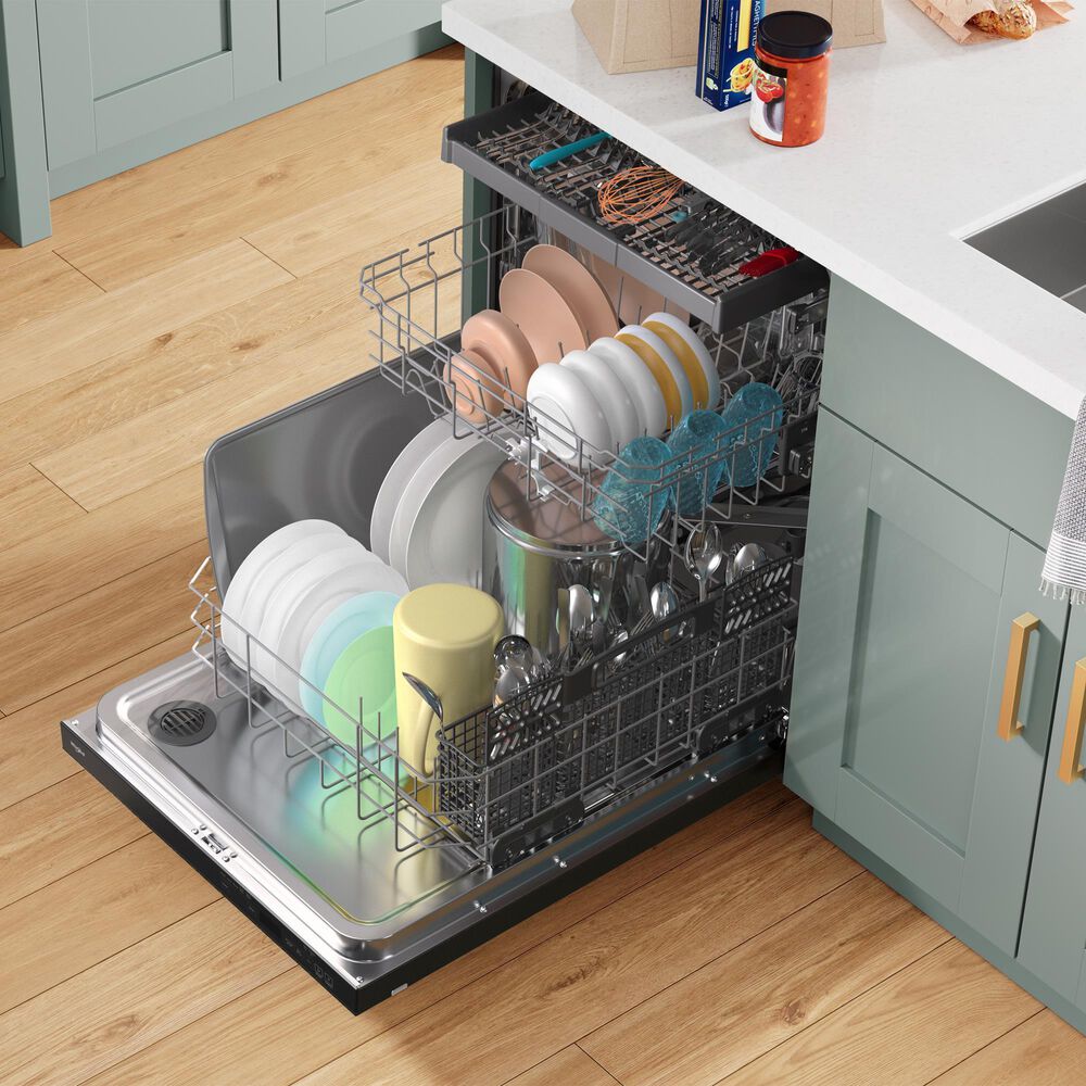 Whirlpool 24&quot; Fully Integrated Dishwasher in Black Stainless Steel, , large