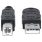 Manhattan 3" USB 2.0, Type-A Male to Type-B Male, 480 Mbps in Black, , large
