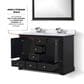 Lexora Home Dukes 48" Double Bathroom Vanity in Espresso with 2 cm White Quartz Top and Rectangular Sinks, , large