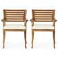 Hearth and Haven Hermosa Outdoor Dining Chair with Cushion in Teak (Set of 2), , large