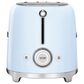 SMEG 4-Slice Retro Style Toaster in Pastel Blue and Stainless Steel, , large