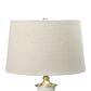 Creative Coop Striped Ceramic Table Lamp in Black, White and Brushed Gold, , large
