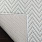 Safavieh Bermuda Chevron 6"7" Square Light Blue and Cream Indoor/Outdoor Area Performance Rug, , large