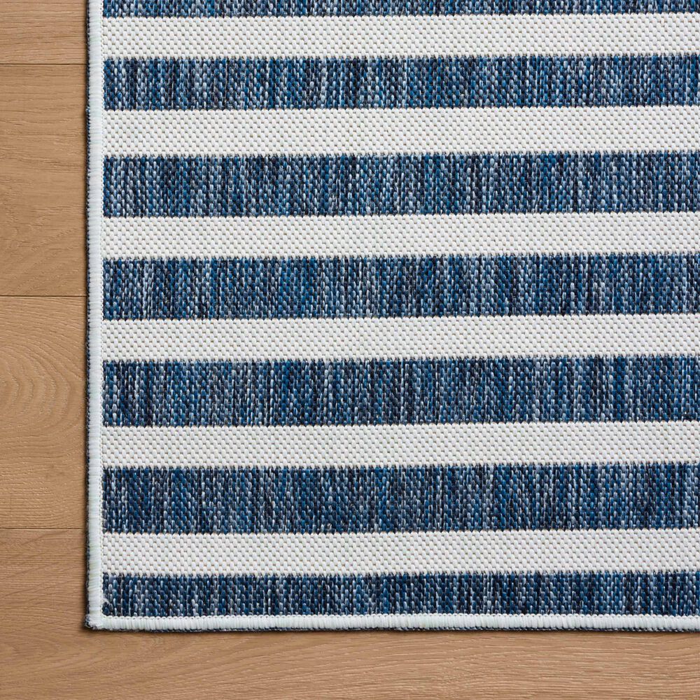 Loloi Easton Denim and Ivory 2&#39;3&quot; x 3&#39;9&quot; Indoor/Outdoor Area Rug, , large