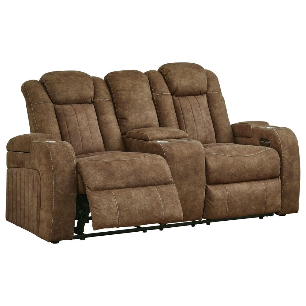 Ashley Wolfridge Power Reclining Loveseat in Brindle, , large