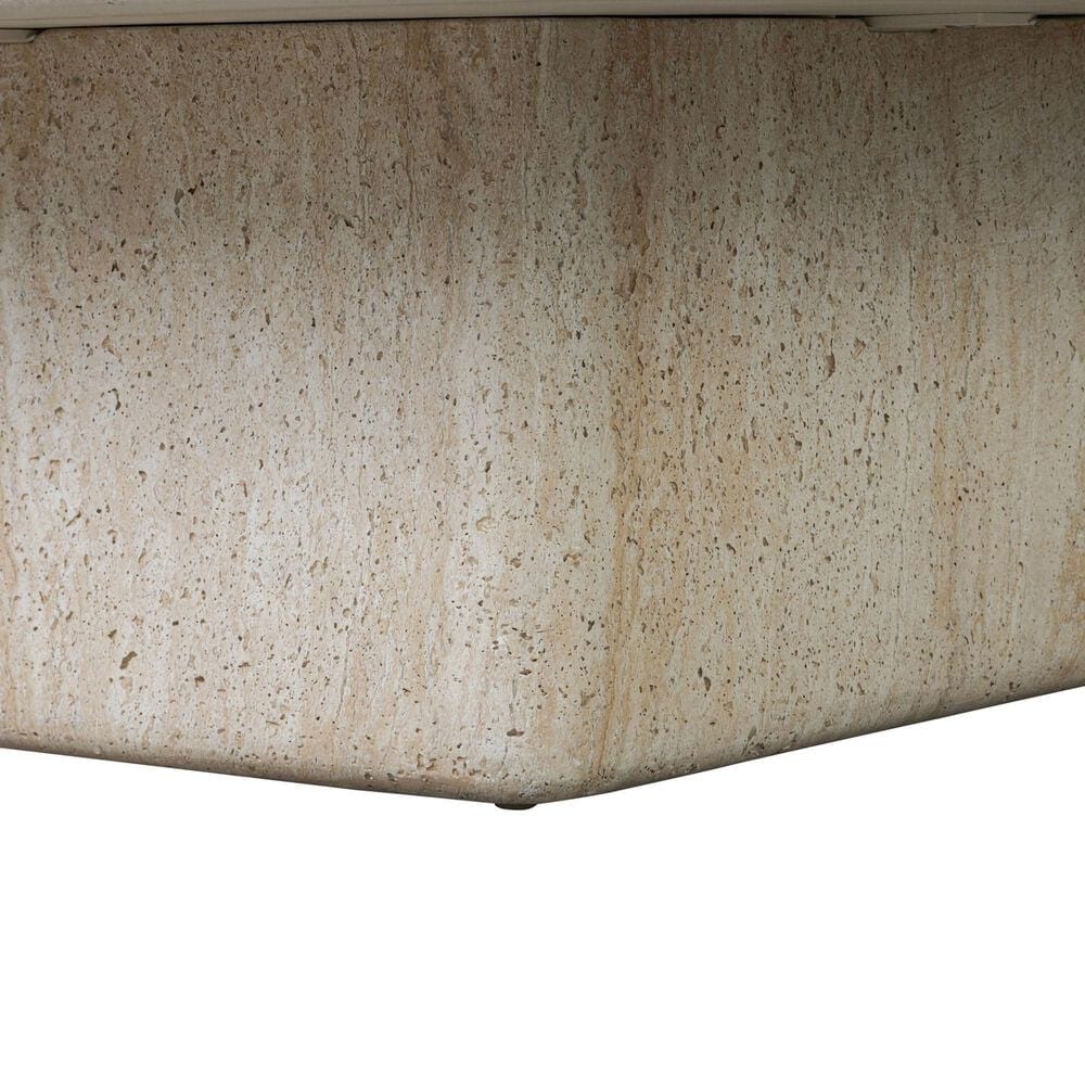 Four Hands Cava Outdoor Coffee Table in Textured Sand Concrete, , large