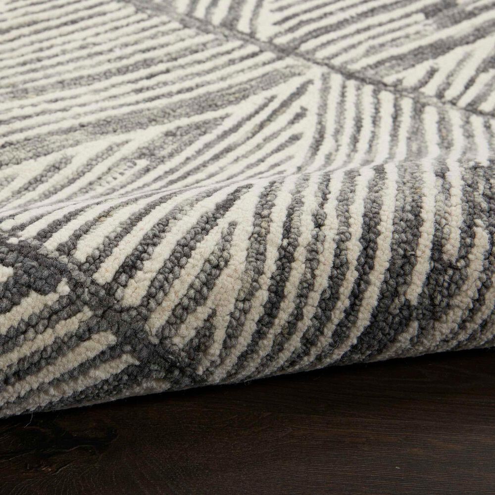 Nourison Colorado 2&#39;3&quot; x 7&#39;6&quot; Grey and White Runner, , large