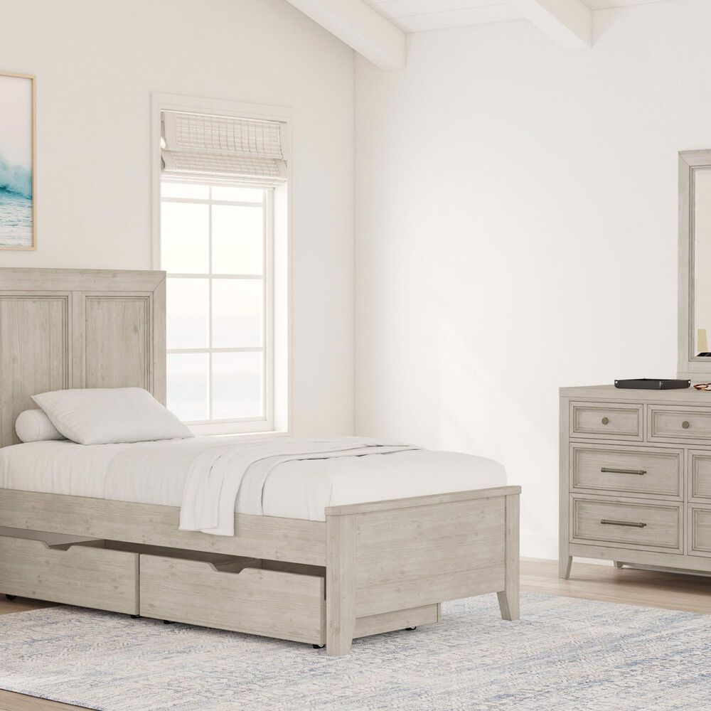 Eastern Shore Carlson Twin Panel Bed in Washed Linen, , large
