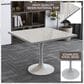 Leisuremod LeisureMod Verve Collection 36 Square Dining Table, Brushed Base with Laminated White Marbleized Top, , large