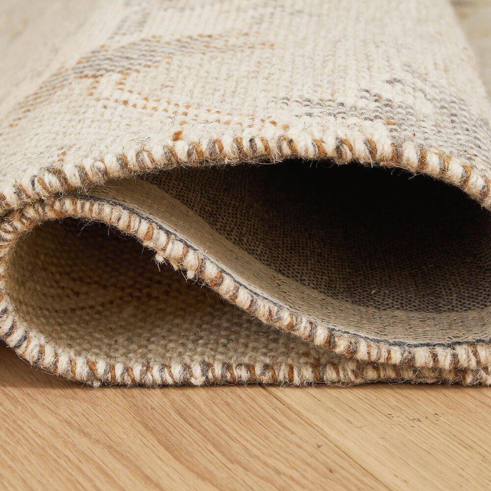 Ashley Calkin 5&#39; x 7&#39; Linen, Gray and Caramel Area Rug, , large