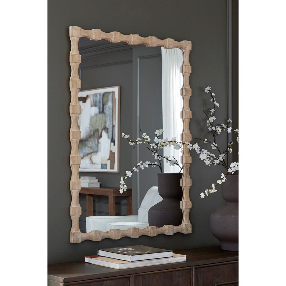 Ashley Acelmore Accent Mirror in Light Brown, , large