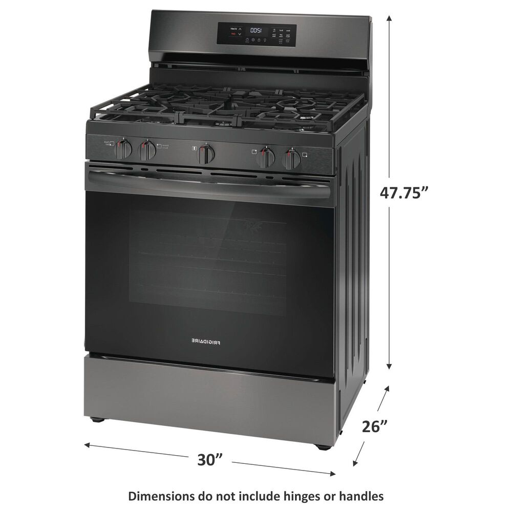 Frigidaire 30&quot; Freestanding Gas Range in Black Stainless Steel, , large