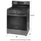 Frigidaire 30" Freestanding Gas Range in Black Stainless Steel, , large
