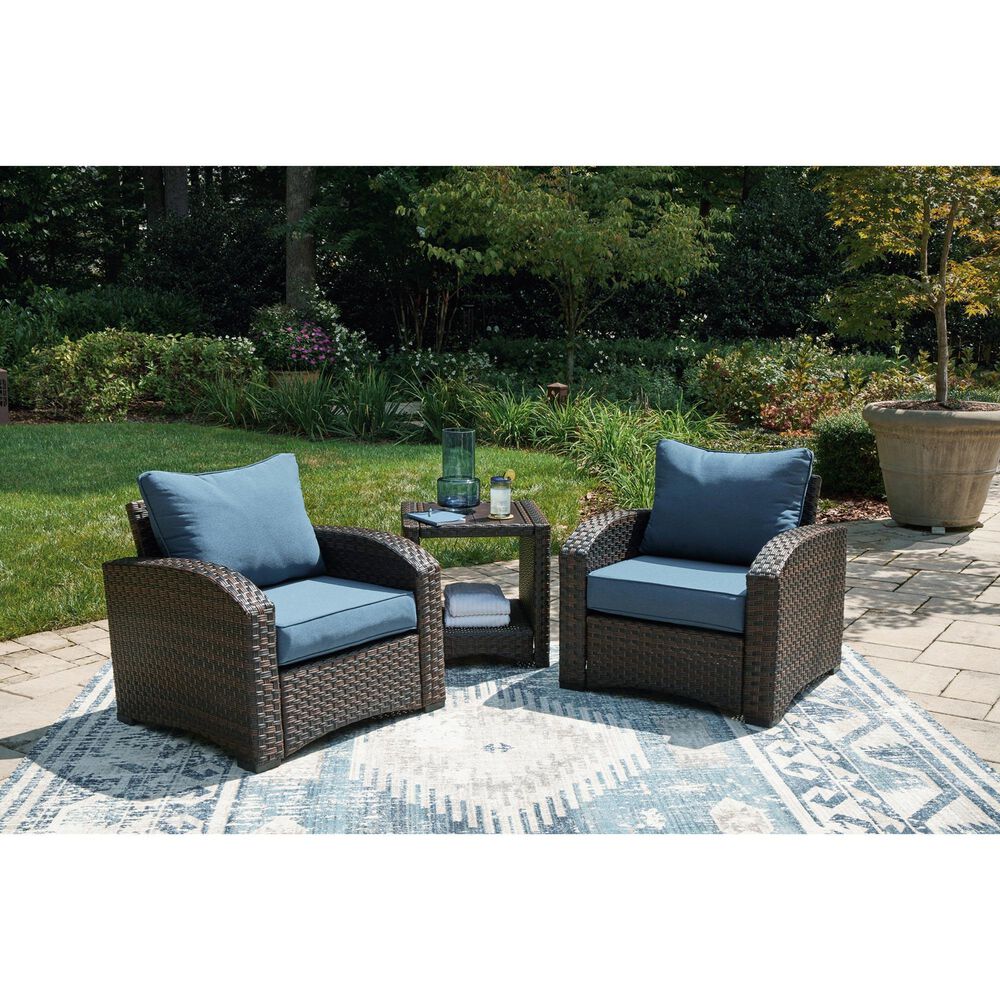 Ashley Windglow Patio Lounge Chair in Brown, , large
