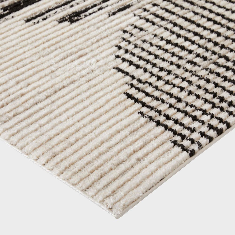 Central Oriental Etros Malva Beige and Black 7&#39;10&quot; x 9&#39;10&quot; Area Rug, , large