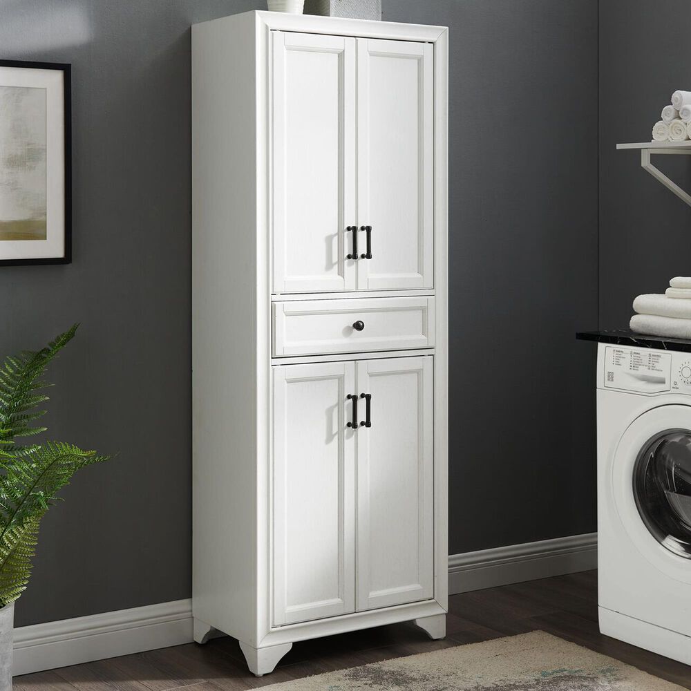 Crosley Furniture Tara Pantry in Distressed White, , large