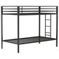 Pacific Landing Alevera Twin Over Twin Bunk Bed with Ladder in Matte Black, , large