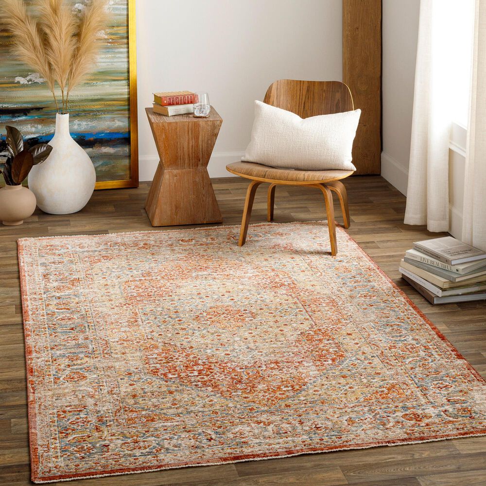 Surya Aspendos 9&#39; x 12&#39;2&quot; Black, Burgundy, Burnt Orange, Charcoal, Dark Blue, Denim, Dusty Pink, Light Beige and Light Gray Area Rug, , large