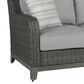 Ashley Elite Park Stationary Patio Loveseat with Cushion in Gray, , large