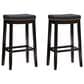 Linon Home Decor Claridge Bar Stool in Black (Set of 2), , large