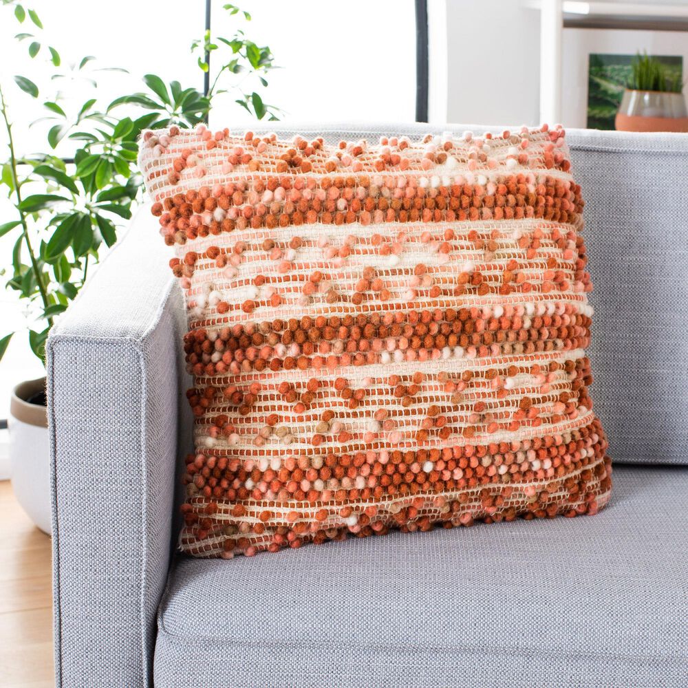 Safavieh Nerina 20&quot; Pillow in Rust, , large