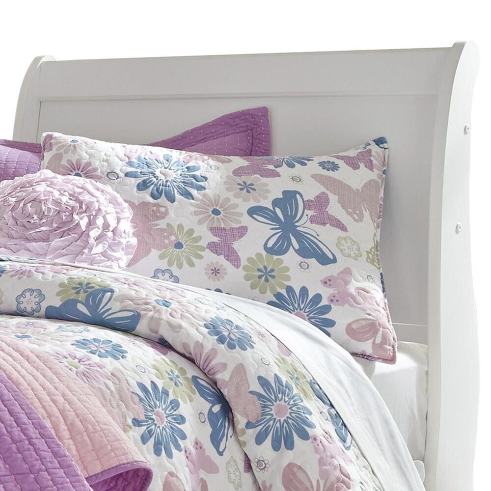 Signature Design by Ashley Anarasia Twin Sleigh Headboard in White