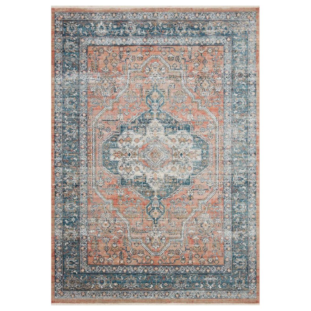 Magnolia Home Elise ELI-01 6"7" x 9"9" Coral and Blue Area Rug, , large