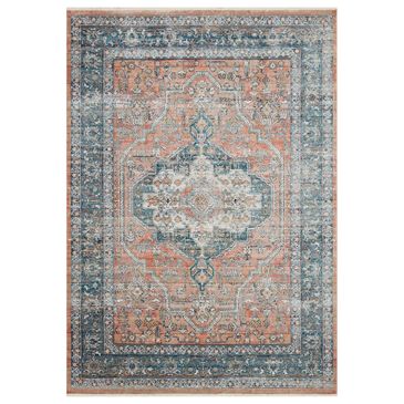 Magnolia Home Elise ELI-01 6"7" x 9"9" Coral and Blue Area Rug, , large