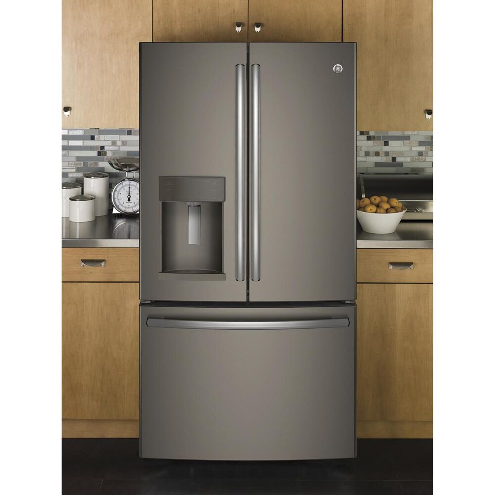 GE Appliances 27.8 Cu. Ft. French Door Refrigerator with TwinChill Evaporators in Slate, , large
