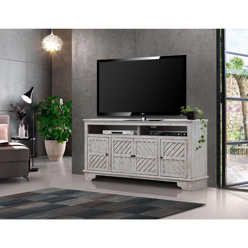Meximuebles Santa Cruz 84&quot; TV Console in Egg Shell, , large