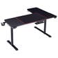 Furniture of America Whitfield Gaming Desk with USB in Black, , large