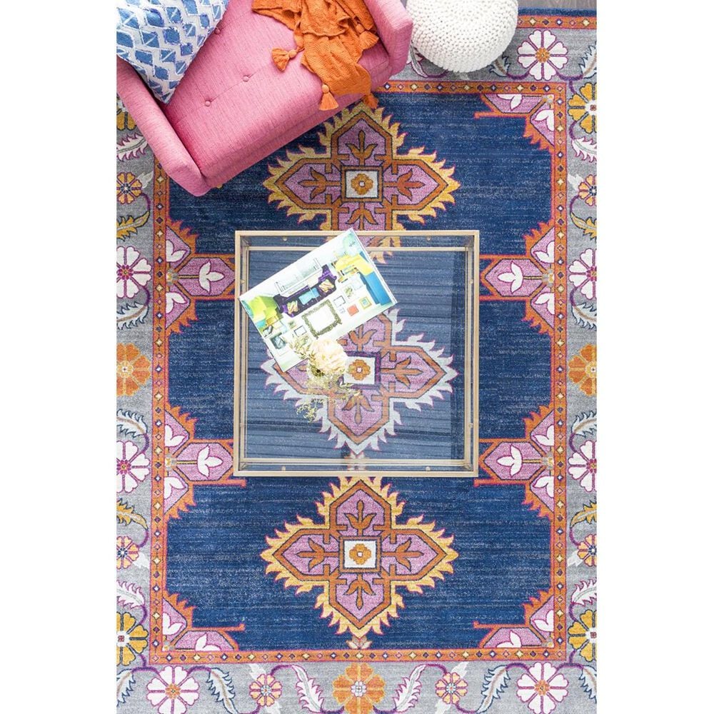 Surya Harput HAP-1037 5&#39;3&quot; x 7&#39;3&quot; Blue and Gray Area Rug, , large