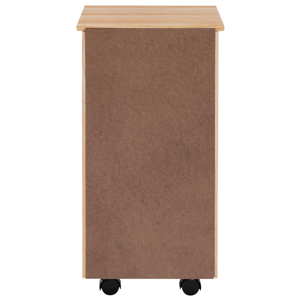 Linon Home Decor Cary 6-Drawer Rolling Cart in Natural, , large