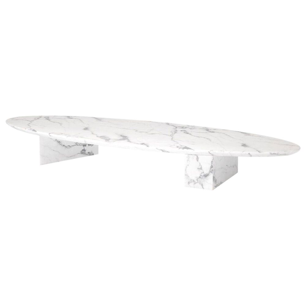 Eichholtz Aurore Coffee Table in White Faux Marble, , large
