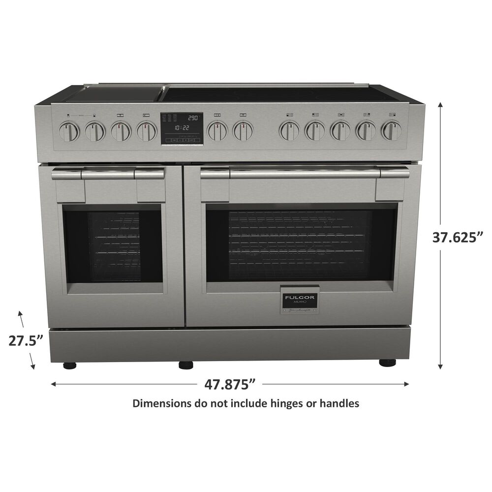 Fulgor Milano Sofia 6.5 Cu. Ft. 48&quot; Professional Induction Electric Range in Stainless Steel, , large