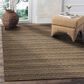 L&R Resources Natural Fiber Striped 5" x 7"9" Jet Black Area Rug, , large