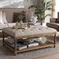 Baxton Studio Carlotta Rectangle Ottoman in Beige, , large