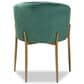 Baxton Studio Ballard Arm Chair with Green Velvet Upholstered in Gold, , large