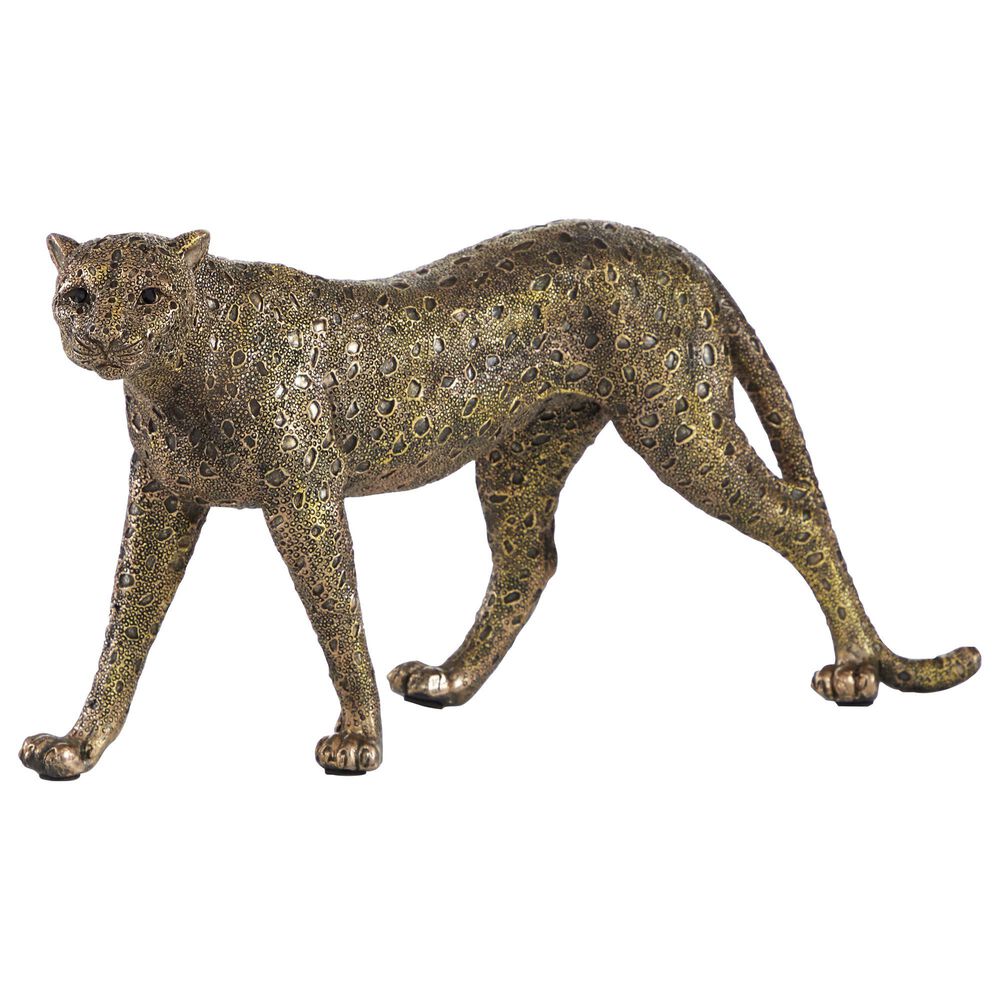 Maple and Jade 16" x 8" Contemporary Polystone Sculpture in Gold, , large