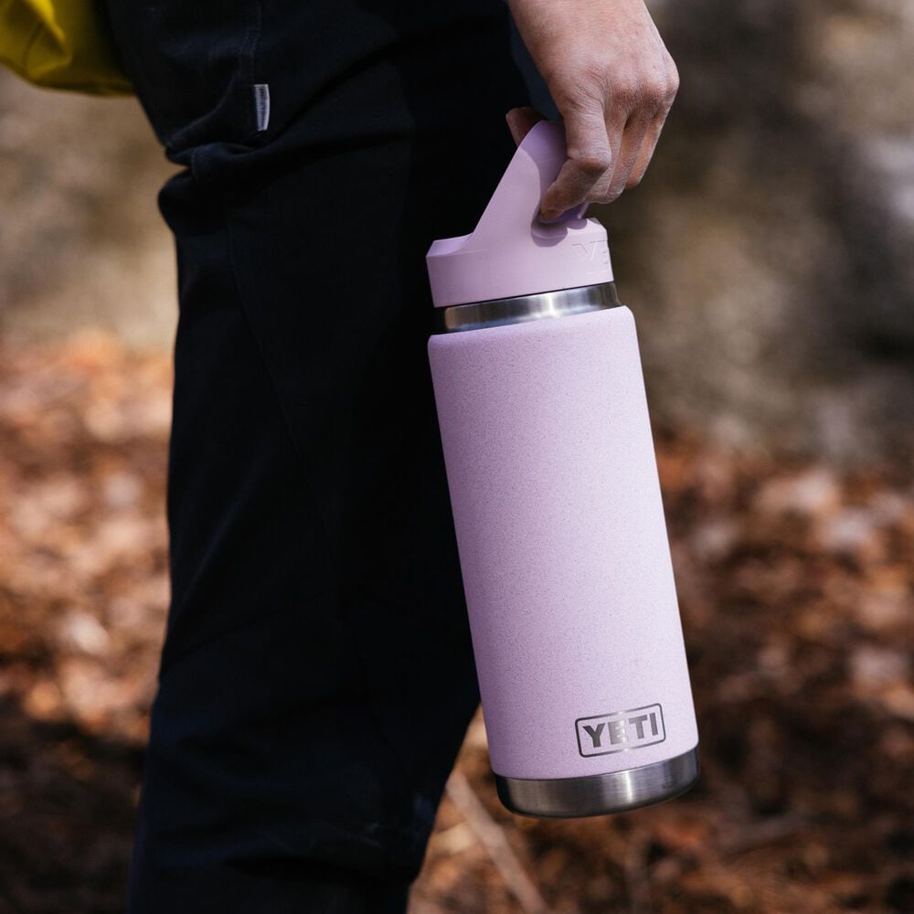 YETI Rambler 26 Oz Water Bottle with Color-Matched Straw Cap in Cherry Blossom, , large
