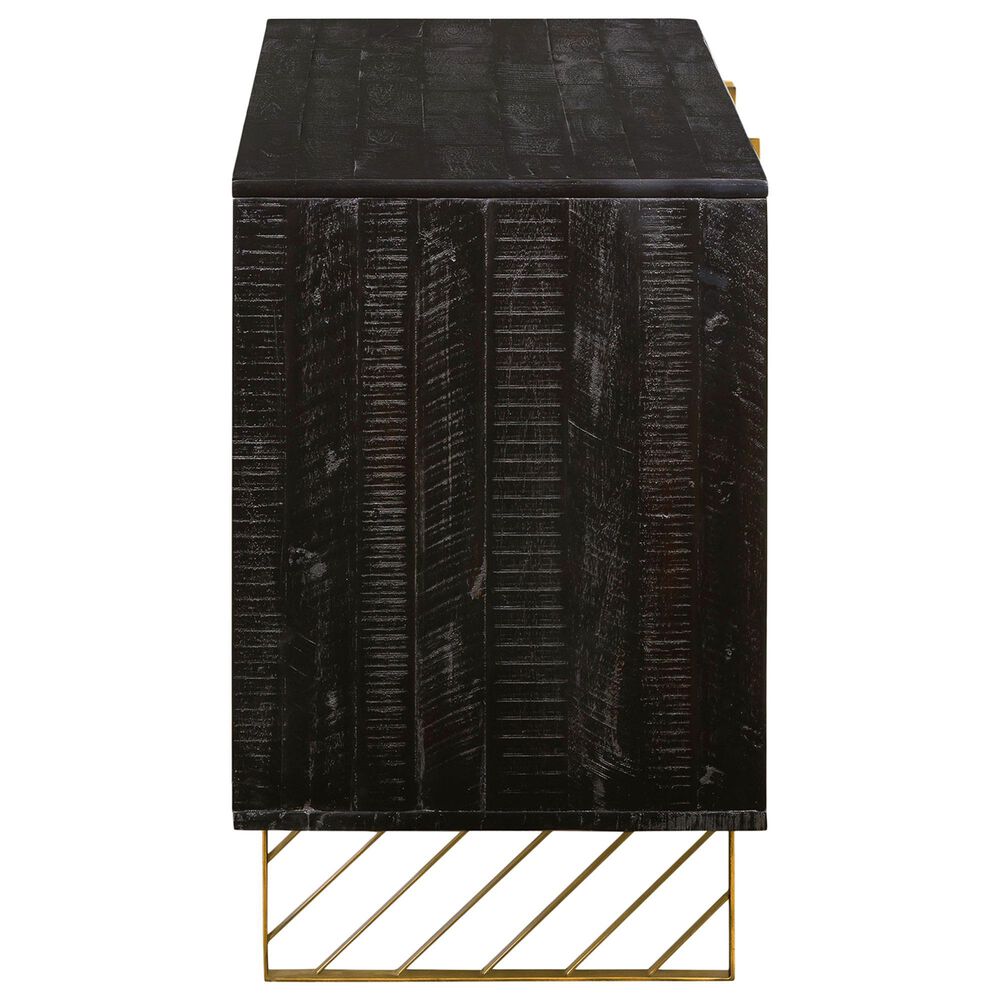 Blue River Monaco Sideboard in Black and Antique Gold, , large