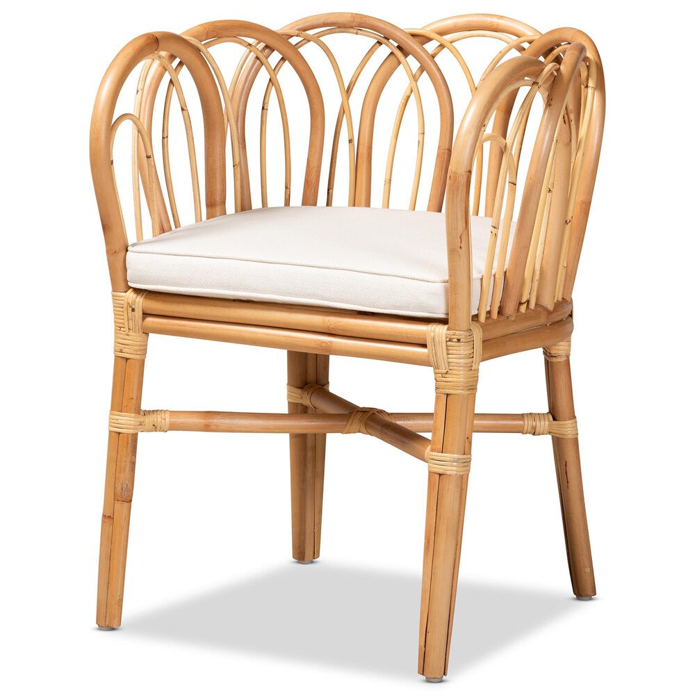 Baxton Studio Melody Arm Chair in Natural, , large