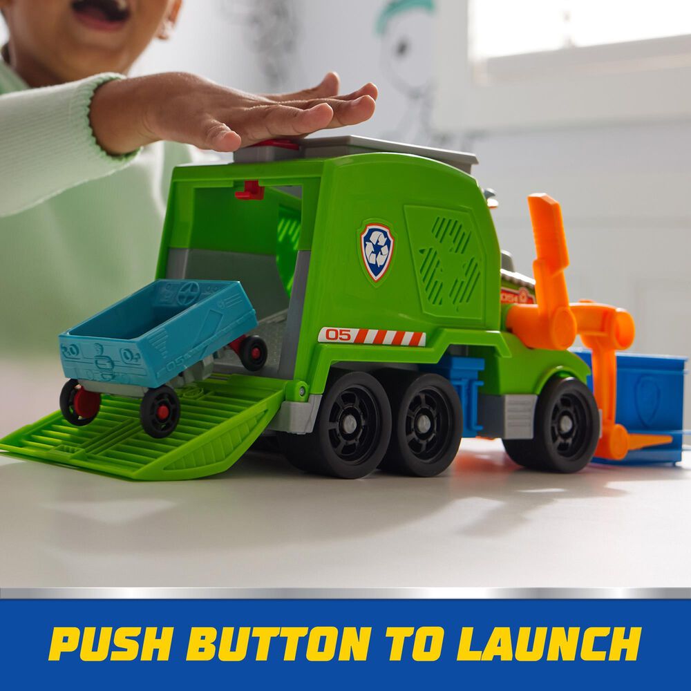 PAW Patrol PAW Patrol Rocky's Crush N' Roll Recycling Truck Vehicle, , large