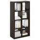 HOMLUX 8-Cube Reversible Open Back Bookshelf in Dark Oak, , large