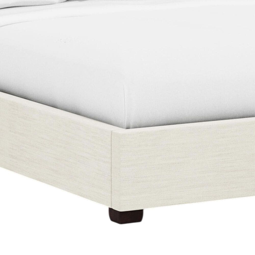 Bernhardt Murray Queen Upholstered Panel Bed in White and Cream, , large