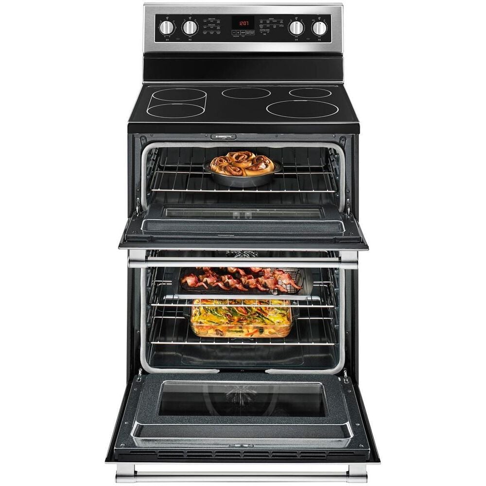 Maytag 6.7 Cu. Ft. 30&quot; Wide Double Oven Electric Range with True Convection, , large