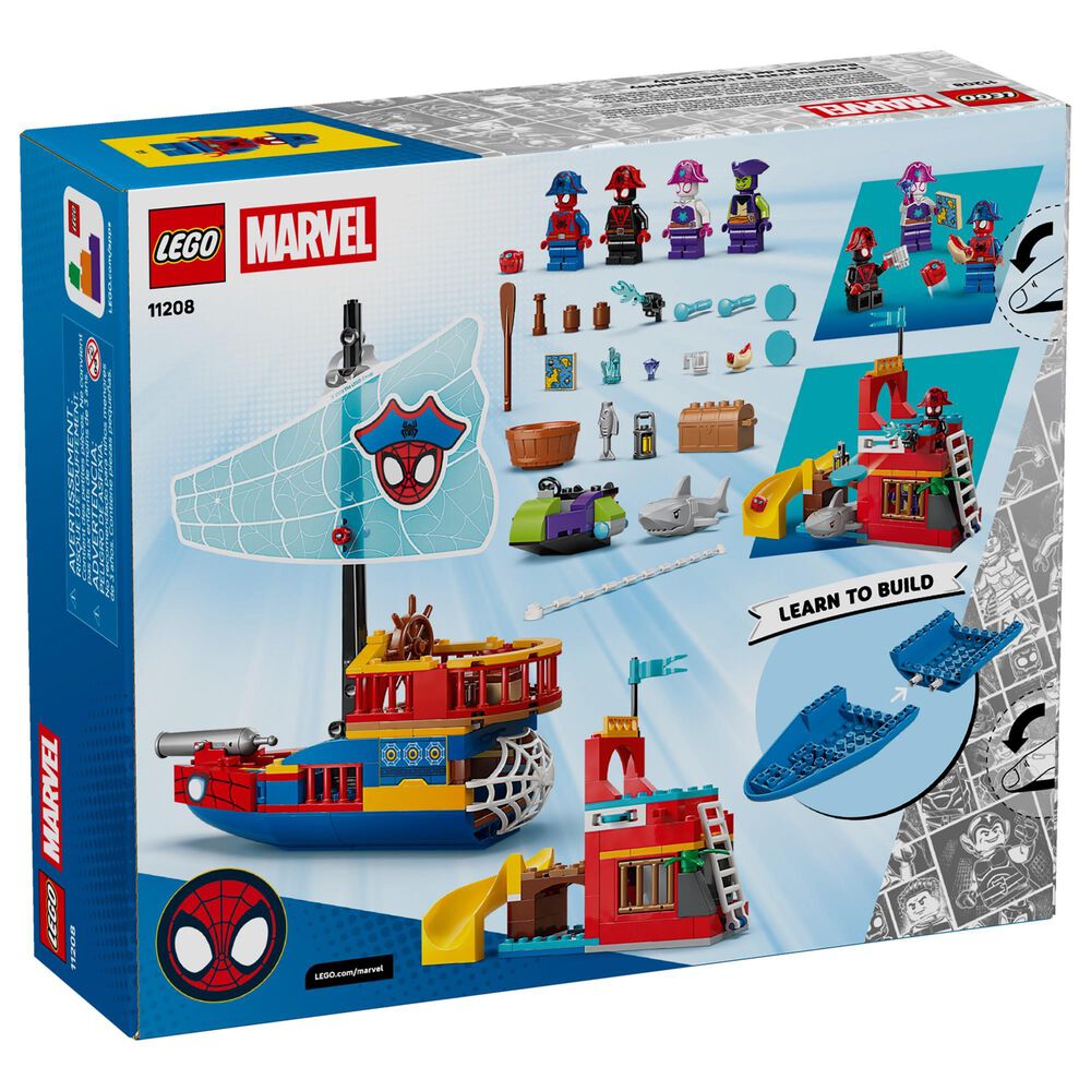 LEGO Marvel Pirate Ship of Spidey's Team Building Set, , large