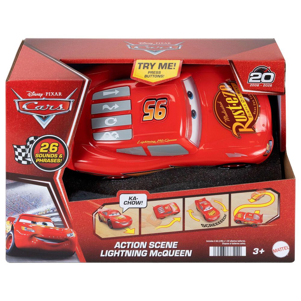 Disney Cars Lightning McQueen Toy Vehicle with Sound Effects, , large